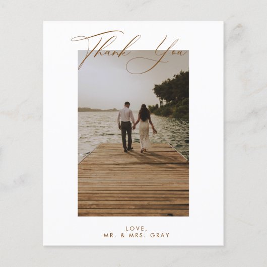 BUDGET Huwelijksfoto Dankkaart Flyer (Voorkant)