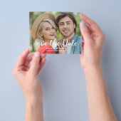 Budget Huwelijksfoto Flat Save The Date Flyer (Hand)