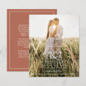 BUDGET Huwelijksfoto-overlay uitnodiging (Voorkant / Achterkant)