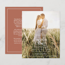 BUDGET Huwelijksfoto-overlay uitnodiging