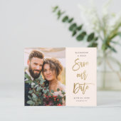 Budget Huwelijksfoto Save The Date (Staand voorkant)