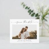 Budget Huwelijksfoto Save the Date-script (Staand voorkant)