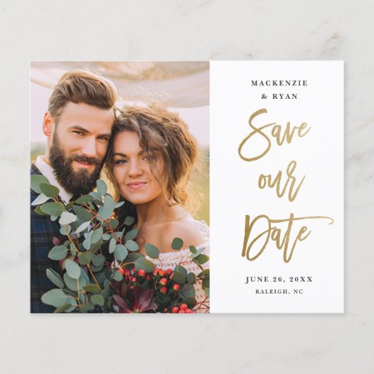 Budget Huwelijksfoto Save The Date-script (Voorkant)