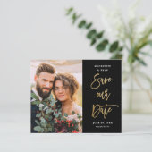 Budget Huwelijksfoto Save The Date-script (Staand voorkant)