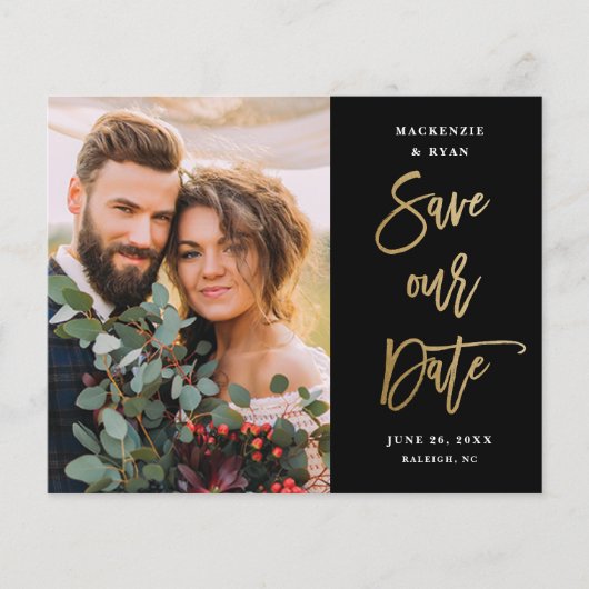 Budget Huwelijksfoto Save The Date-script (Voorkant)