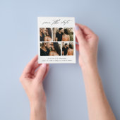 Budget Huwelijksfotocollage Save The Date-script Flyer (Hand)