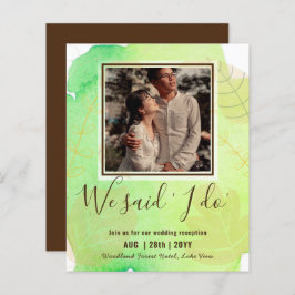 BUDGET Huwelijksreceptie Uitnodiging Met Koppel FO