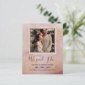 BUDGET Huwelijksreceptie Uitnodiging Met Koppel FO (Staand voorkant)