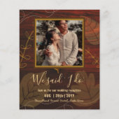 BUDGET Huwelijksreceptie Uitnodiging Met Koppel FO (Voorkant)