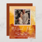 BUDGET Huwelijksreceptie Uitnodiging Met Koppel FO (Voorkant / Achterkant)