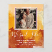 BUDGET Huwelijksreceptie Uitnodiging Met Koppel FO (Voorkant)