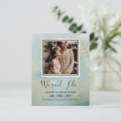 BUDGET Huwelijksreceptie Uitnodiging Met Koppel FO (Staand voorkant)