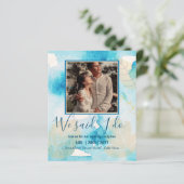 BUDGET Huwelijksreceptie Uitnodiging Met Koppel FO (Staand voorkant)