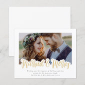 Budget huwelijksreis en vrolijk fotobericht Kaart (Voorkant / Achterkant)