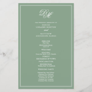 Budget Huwelijksset in Basil Green Programma  Flyer