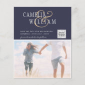 BUDGET Huwelijksuitnodiging Bespaar Datum QR Code Flyer (Voorkant)