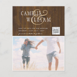 BUDGET Huwelijksuitnodiging Bespaar Datum QR Code Flyer