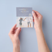 BUDGET Huwelijksuitnodiging Bewaar Datum QR Code Flyer (Hand)