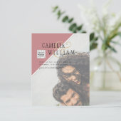 Budget Huwelijksuitnodiging Foto Gemengde Kleuren (Staand voorkant)