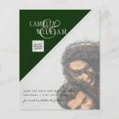 BUDGET Huwelijksuitnodiging Foto Save Date QR Code (Voorkant)