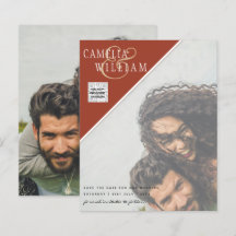 BUDGET Huwelijksuitnodiging Foto Save Date QR Code