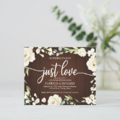 Budget Huwelijksuitnodiging Niets Fancy Bloemen (Staand voorkant)