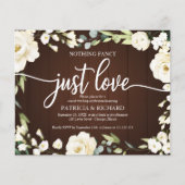 Budget Huwelijksuitnodiging Niets Fancy Bloemen (Voorkant)