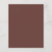 Budget Huwelijksuitnodiging - Rustic Bruine Botani (Achterkant)