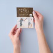BUDGET Huwelijksuitnodiging Save Date QR Code Flyer (Hand)