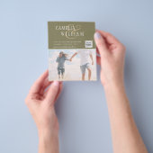 BUDGET Huwelijksuitnodiging Save Date QR Code Flyer (Hand)