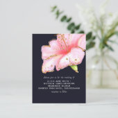 Budget Huwelijksuitnodigingen Navyblauw Roze Goud  Feestdagenkaart (Staand voorkant)