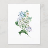 Budget Hydrangea Roos 18e Verjaardagsuitnodiging (Achterkant)