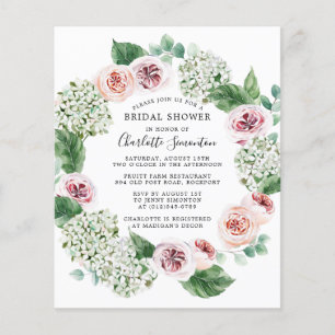Budget Hydrangea Roos Bridal Shower
