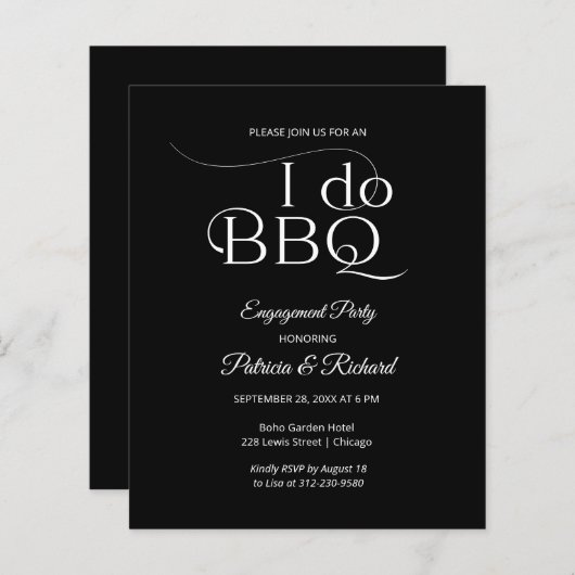 Budget I DO BBQ Engagement Party (Voorkant / Achterkant)