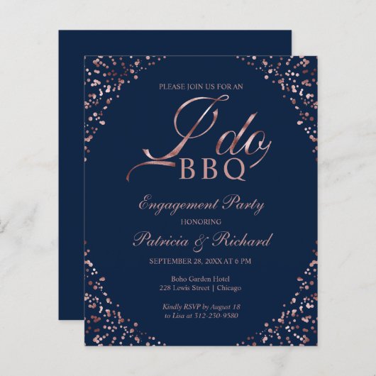 Budget I DO BBQ Engagement Party (Voorkant / Achterkant)