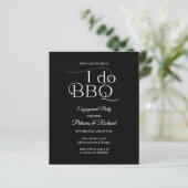 Budget I DO BBQ Feest Uitnodiging (Staand voorkant)