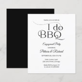Budget I DO BBQ Feestelijke Uitnodiging (Voorkant / Achterkant)