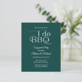 Budget I DO BBQ Feestelijke Uitnodiging (Staand voorkant)