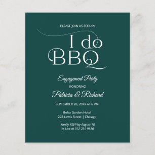 Budget I DO BBQ Feestelijke Uitnodiging