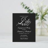 Budget I DO BBQ Feestelijke Uitnodigingen (Staand voorkant)