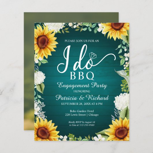 Budget I Do BBQ Rustic Engagement Party (Voorkant / Achterkant)