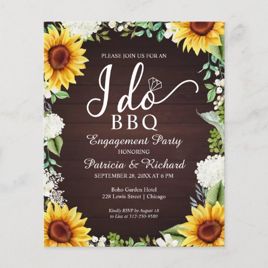 Budget I Do BBQ Rustic Engagement Party (Voorkant)