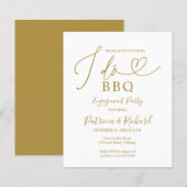 Budget I DO BBQ Verloving Feest Aankondiging (Voorkant / Achterkant)
