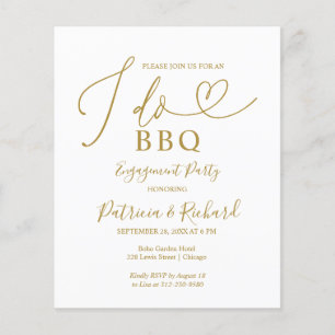 Budget I DO BBQ Verloving Feest Aankondiging