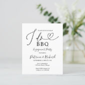 Budget I DO BBQ Verloving Feest Aankondiging (Staand voorkant)