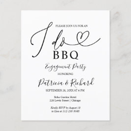 Budget I DO BBQ Verloving Feest Aankondiging