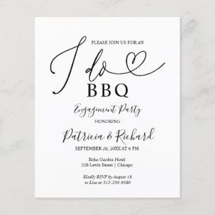 Budget I DO BBQ Verloving Feest Aankondiging