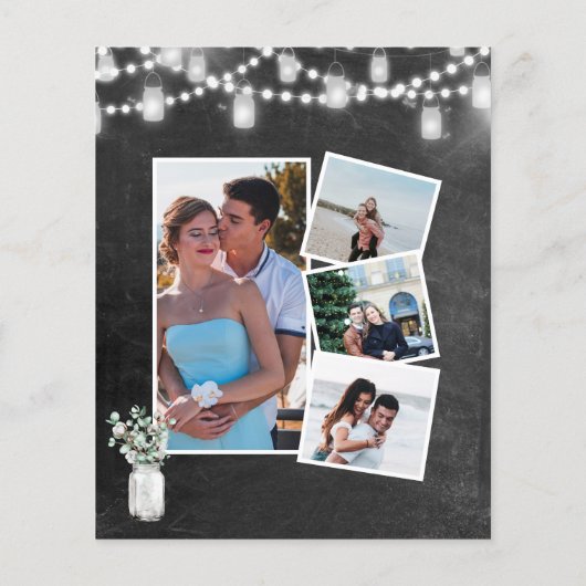 BUDGET I DO Verloving 4 Foto BBQ Uitnodiging (Achterkant)