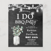 BUDGET I DO Verloving 4 Foto BBQ Uitnodiging (Voorkant)