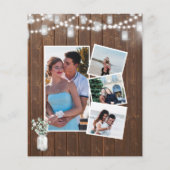 BUDGET I DO Verloving 4 Foto BBQ Uitnodiging (Achterkant)